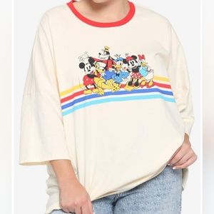 Disney Mickey & Friends Stripe Girls T-Shirt Plus Size